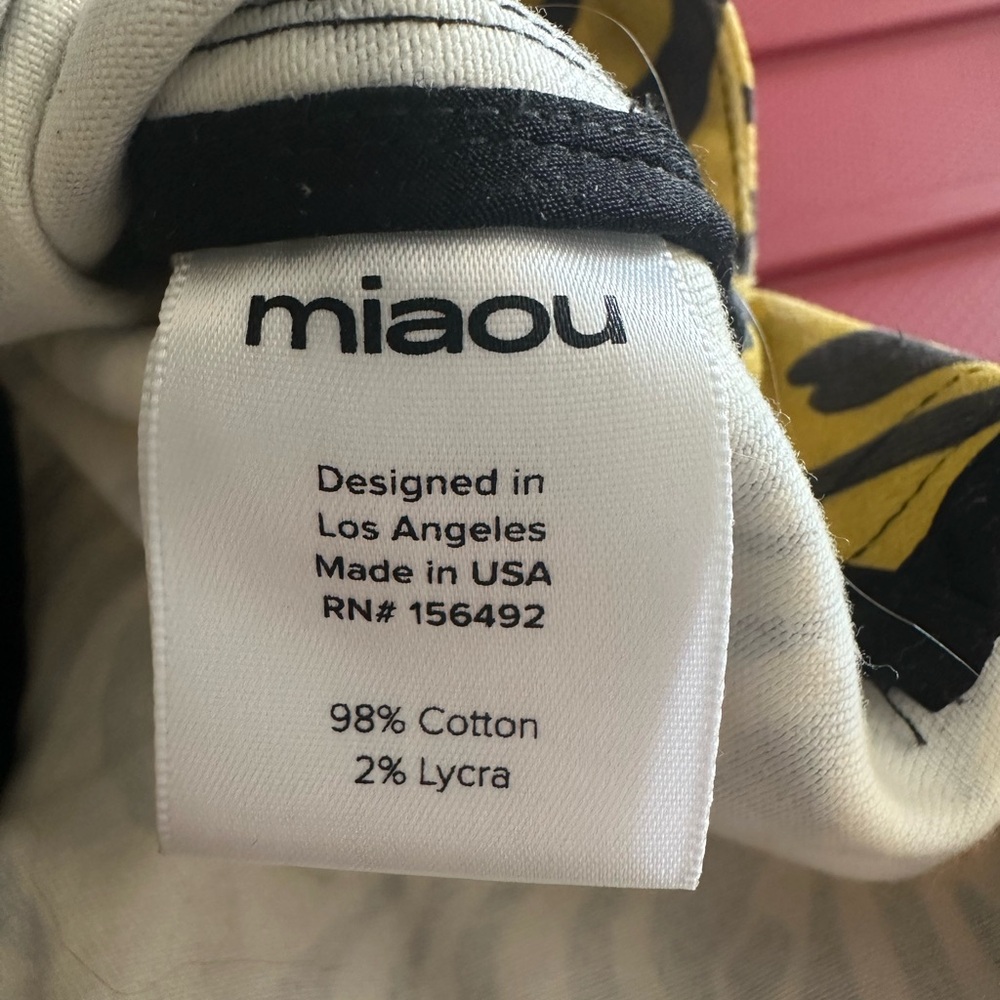 MIAOU Lotte Dress in Yellow Zebra Print designer Y2K 90’s vibe animal print sz S - Picture 7 of 8